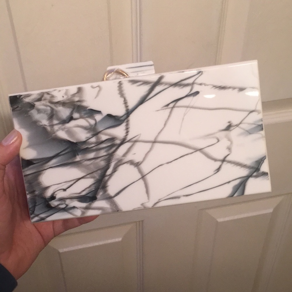 Brand new acrylic marble clutch/shoulder bag